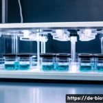 바이오프린팅 기술 - A highly detailed scientific laboratory scene showing a modern multi-head bioprinter in action, simu...